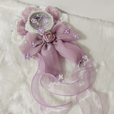 Sweet Mini Net Top Hat Lolita Fascinator Hair Clip with Bow