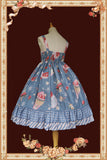 Christmas Donut ~ Sweet Printed Lolita Dress High Waisted Casual Summer Dress by Infanta