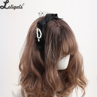 Sweet Black Mini Top Hat Cute Lolita Headpiece