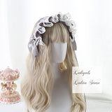 Angel's Street ~ Sweet Lolita Hairband Ruffled Headpiece with Bow