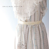 Lolita Pearl Sash Belt Vintage Bow Hair Wrap