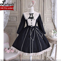 Pre-order ~ Rose Poem ~ Elegant Embroidered Long Sleeve Lolita Dress by Alice Girl