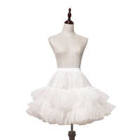 White Lolita Petticoat Short Tiered Organza Pettiskirt