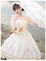 The Night Song ~ Elegant Lolita Wedding Dress Printed JSK Dress by YLF