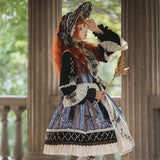 Birds in the Mirror ~ Vintage Long Sleeve Lolita Dress Luxury Party Dress