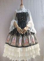The Legend of Stars ~ Printed Chiffon Lolita JSK Dress Ruffled Party Dress