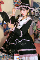 Gothic Lolita Dress ~ Magic House ~ Pointed Collar Long Sleeve Halloween Costume