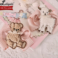 Pre-order ~ Sheep & Bear ~ Lovely Lolita Hair Clips by Alice Girl