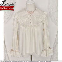Pre-order ~ Sheep & Bear ~ Long Sleeve Peter Pan Collar Lolita Blouse by Alice Girl