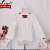 Strawberry & Rabbit ~ Lovely Long Sleeve Lolita Blouse by Alice Girl ~ Pre-order
