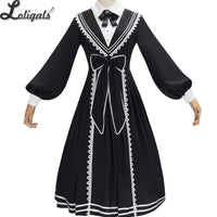 Preppy Style Casual Lolita Dress Classic Long Party Dress