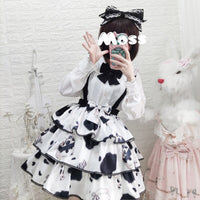 Milk Candy ~ Sweet Short Lolita Skirt Printed Suspender Skirt