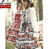 Strawberry & Plaid ~ Sweet 2021 Lolita Convertible JSK Dress by Alice Girl ~ Pre-order