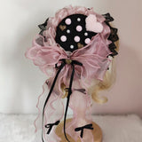 Sweet Lolita Headpiece Net Mini Top Hat with Bow