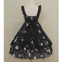 Star Fish & Shells ~ Sweet Printed Lolita JSK Dress Sleeveless Midi Party Dress