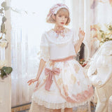 Crystal Sugar & Cat  ~ Sweet Lolita Skirt & Short Sleeve Blouse Set by Yomi
