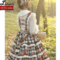 Strawberry & Plaid ~ Sweet 2021 Lolita Convertible JSK Dress by Alice Girl ~ Pre-order