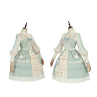 The Hibiscus in March ~ Mint Classic Lolita JSK Dress & Cotton Blouse