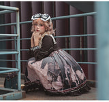 Forest Theater ~ 2021 Sweet Lolita Dress Long Sleeve Party Dress w. Detachable Pointed Collar