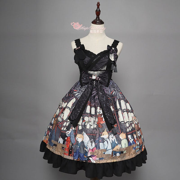 Fireworks Show ~ Kimono Style Printed Lolita JSK Dress by Magic Tea Party