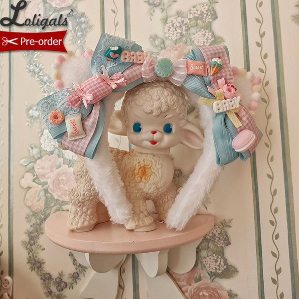 Kitten's Tea Party ~ Sweet Lolita headband with Bow by Alice Girl ~ Pre-order