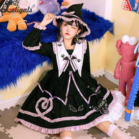 Gothic Lolita Dress ~ Magic House ~ Pointed Collar Long Sleeve Halloween Costume