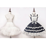 White Lolita Petticoat Short Tiered Organza Pettiskirt