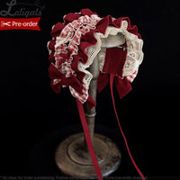 Pre-order ~ Cherry & Rabbit ~ Sweet Ruffled Lolita Headpiece by Alice Girl