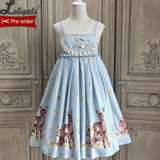Little Daisy & Deer ~ Sweet Printed High Waisted Casual Lolita JSK Dress by Alice Girl ~ Pre-order