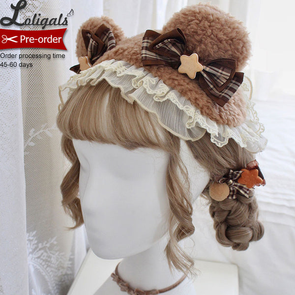 Navy Bear ~ Lovely Lolita Hairband Cute KC by Alice Girl ~ Alice Girl