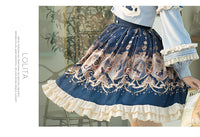 Explore the Stars ~ Vintage Royal printed Lolita Skirt and Cape
