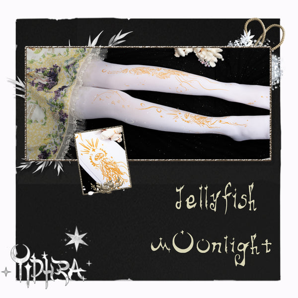 Moonlight Jellyfish ~ Sweet Lolita Patterned Pantyhose Gothic Tights