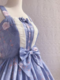 The Exquisite Printing ~ Sweet Lolita JSK Dress Ruffled Midi Party Dress for Women