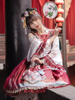 The Moonlight ~ Vintage Chinese Style Lolita Dress Cold Shoulder Dress by Yomi
