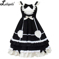 Little Pudding ~ Classic Lolita JSK Dress Cotton Midi Party Dress