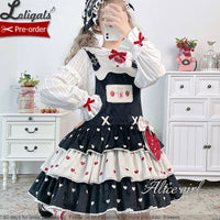 Strawberry & Rabbit ~ Lovely Long Sleeve Lolita Blouse by Alice Girl ~ Pre-order