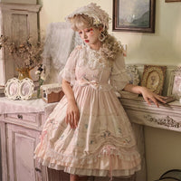 Flowers Museum ~ Sweet Printed Lolita JSK Dress Elegant Party Dress
