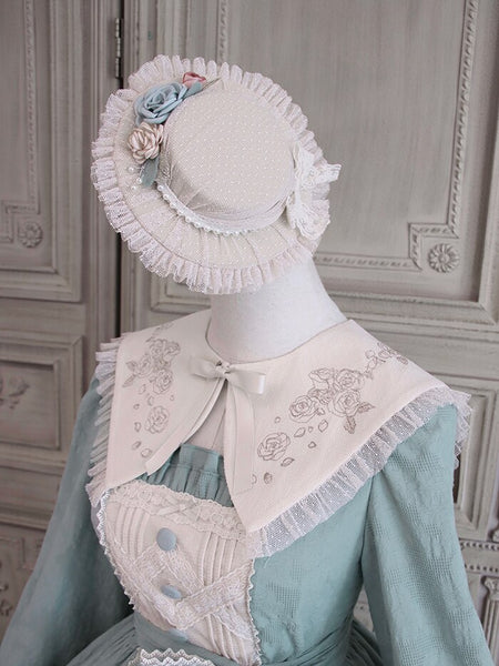 Pre-order ~ Rose Poem ~ Sweet Mini Hat Lolita Bonnet by Alice Girl