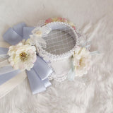 Sweet Mini Top Hat Lolita Fascinator Hair Clip with Ribbons