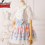 Berries & Flowers ~ Sweet Lolita Skirt Printed Salopette Dress ~ Pre-order
