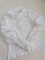 Sweet Cotton Shirt Long Sleeve Lolita Blouse by Yiliya