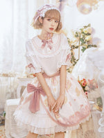 Crystal Sugar & Cat  ~ Sweet Lolita Skirt & Short Sleeve Blouse Set by Yomi