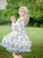 Pasture Story ~ Sweet Printed Casual Dress Long Sleeve Lolita Dress