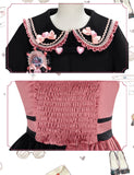 Strawberry Bomb ~ Sweet Color Block Lolita JSK Dress with Long Sleeve Jacket
