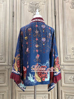 Fortune Cat ~ Japanese Style Kimono Cardigan by Alice Girl ~ Pre-order