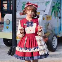 Candy Bear ~ Sweet Lolita Skirt Polka Dot Short Suspender Skirt