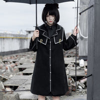 Holy Grail ~ Gothic JK Uniform Women's Long Wool Single Breasted Coat