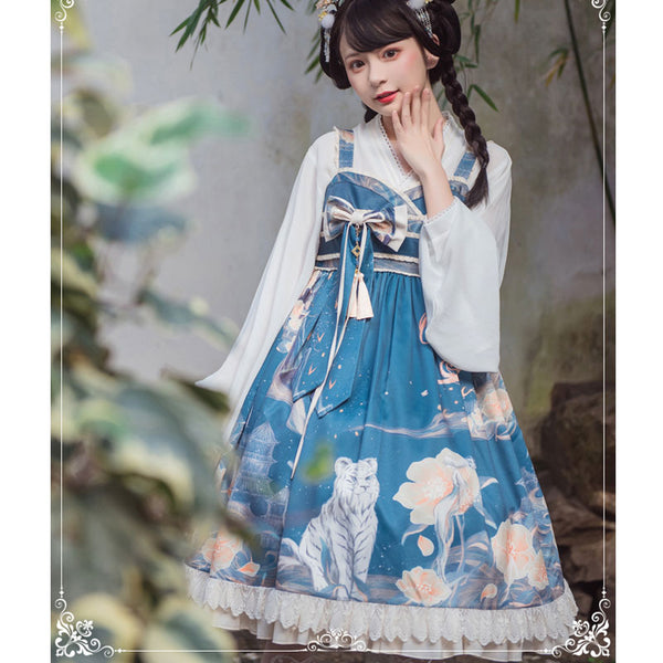 A Feast of Flowers ~ Vintage Chinese Style Lolita JSK Dress Han Costume