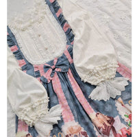 Long Sleeve Lolita Blouse Ruffled Cotton Shirt for Women by Yiliya
