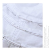 Adjustable Tea Length Lolita Petticoat Puffy Crinoline Underskirt with Lace Trimming